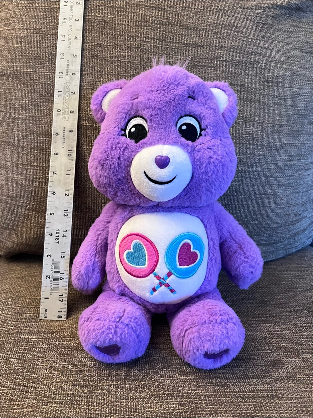 Care Bears “Share Bear” Purple Candy Plushie Stuffed Animal Toy 12 Inches